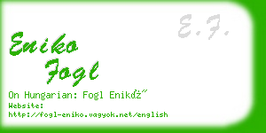 eniko fogl business card